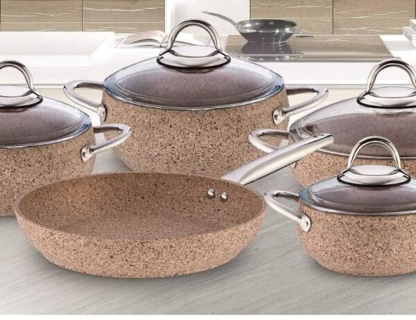 QAZAN DESTI FALEZ GRANIT SET 9PRC ULTIMA kahve 4937