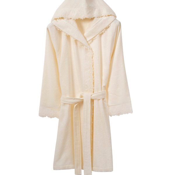 DOLCE DANTELLI KAP.BAMBU BORNOZ EKRU S-M