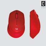 MOUSE  LOGITECH WIRELESS  M330 SILENT PLUS EMEA RED