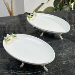 SCHAFER ROSES ROT OVAL SERVİS TABAĞI -2 PRÇ.-BEYAZ