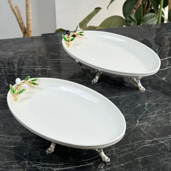 SCHAFER ROSES ROT OVAL SERVİS TABAĞI -2 PRÇ.-BEYAZ