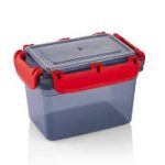 SCHAFER PLASTIC STORAGE CONTAINER-1.3 LT.-RED