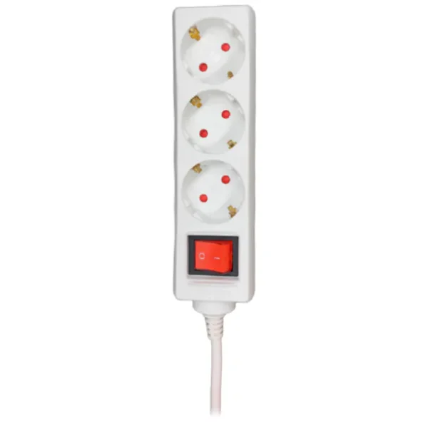 UDLENİTEL VP-01 3way germany type power strip white 1.5M