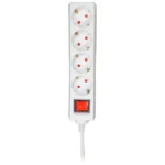 UDLENİTEL VP-04 4way germany type power strip white 1.5M
